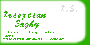krisztian saghy business card