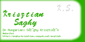 krisztian saghy business card